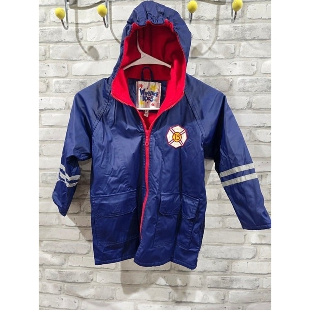 Wippette Size 3 Blue‎ Red Fleece Lined Rescue Fire Squad Jacket